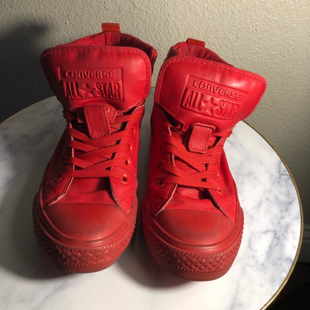 Converse red shoes